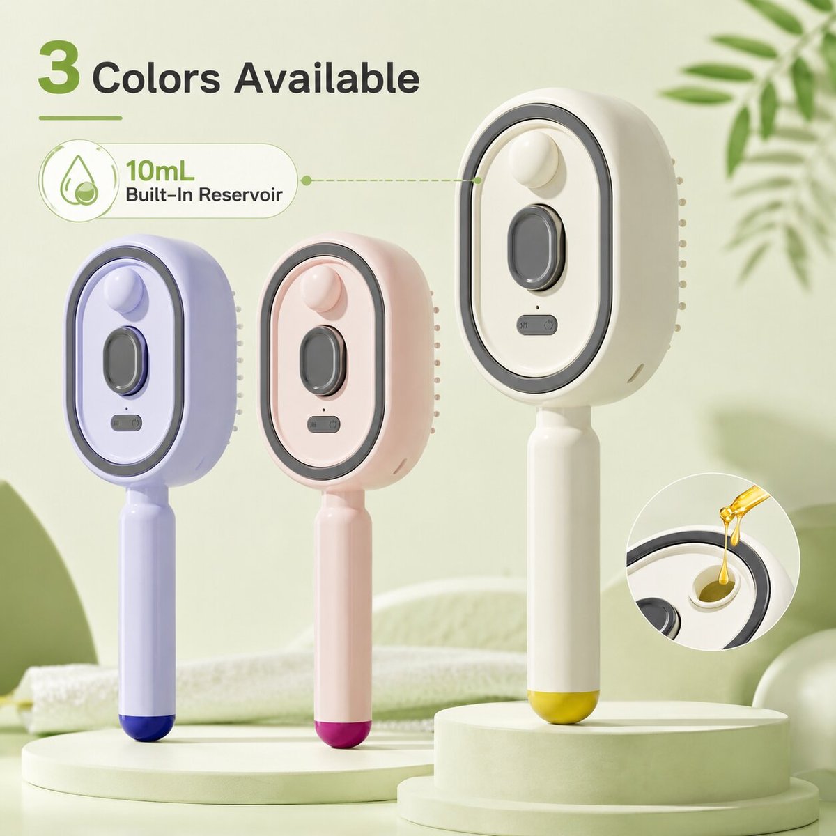 Self-Cleaning Hairbrush (Einknopf-Reinigung)